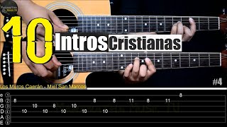 10 INTROS CRISTIANAS en GUITARRA ACÚSTICA  CON TABLATURAS [upl. by Gnilrits]