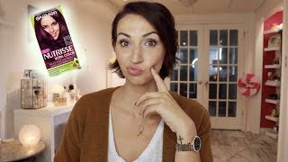 HOW I COLOR MY HAIR AT HOME  GARNIER NUTRISSE  YOUNG WILD AND POLISHED [upl. by Cobby]