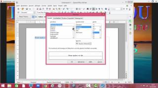 OpenOffice Schriftart Schriftgröße Schriftfarbe ändern und festlegen [upl. by Lundt]