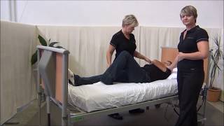 Rolling a Patient in Bed  Patient Manual Handling [upl. by Swithin]