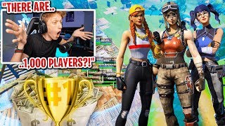 I got 1000 PLAYERS to scrim for 1000 in Fortnite 4 Million Subscribers Tournament [upl. by Nnayrrehs]