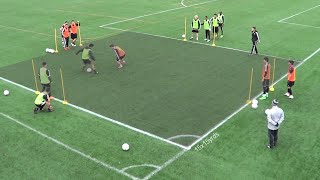 1vs1 Dribbling Soccer Drill  Attacking amp Defending Exercises [upl. by Virge]