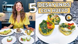 5 DESAYUNOS CON HUEVO🍳Saludables Fáciles y Económicos [upl. by Garfinkel]