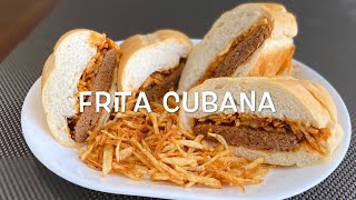 Frita Cubana  Cuban Smash Burger  Cocina Con Fujita [upl. by Odraude]