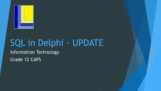 How to do an SQL UPDATE in Delphi [upl. by Liagibba]