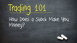 Trading 101 How Does a Stock Make You Money [upl. by Oakleil]