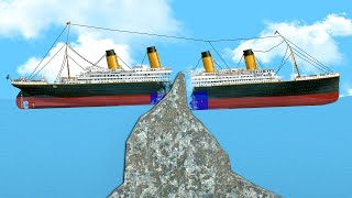 BREAKING THE TITANIC IN HALF WITH AN ICEBERG  Floating Sandbox Gameplay [upl. by Nabal]