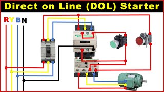 3 Phase DOL Starter connection  DOL Starter Control Wiring [upl. by Mcdonald]