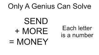 Only A quotGeniusquot Can Solve  Each Letter Is A Number [upl. by Dunham]