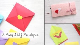 3 Easy DIY Envelopes [upl. by Dunkin]