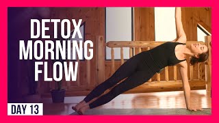 10 min Morning Yoga Flow To DETOX amp DESTRESS – Day 13 DESTRESS YOGA [upl. by Ahsekel]