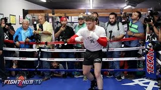 Watch Canelo Alvarezs hand speed amp footwork FULL SHADOW BOXING ROUTINE [upl. by Alesig797]