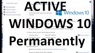 How To Crack Active Windows 10 ProHomeEnterprise  Permanently WINDOWS 10 Pro [upl. by Leis18]