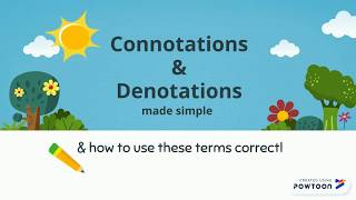 Easy Connotation and Denotation English Language Examples [upl. by Dnalel]