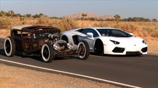 Rat Rod vs Lamborghini Aventador Roadkill Episode 5 [upl. by Sand]