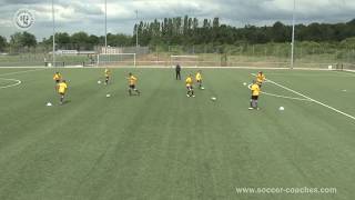 Attacking Soccer 4  Excellent Drill One TouchCombination Play [upl. by Akenahc]