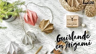 TUTO  Guirlande de Noël en Origami  KesiArt [upl. by Screens923]