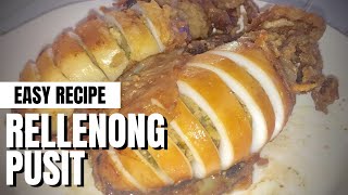 HOW TO COOK RELLENONG PUSIT  EASY RECIPE [upl. by Orsino]