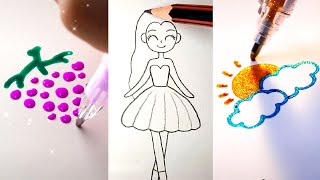 EASY DRAWING TRICKS FOR PERFECT DRAWINGS AWESOME DRAWING TUTORIAL [upl. by Igig618]