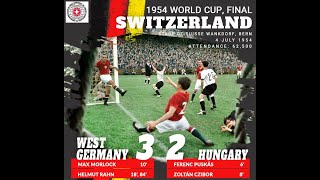 1954 FIFA World Cup Final  Hungary 23 Germany  All Goals amp Highlights  1954 ФИФА Чемпионат Мира [upl. by Shanleigh]