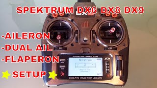 EXPLAINED  How to setup dual ailerons and flaperons with Spektrum DX6 DX7 DX8 DX9 DX18 radio [upl. by Musetta810]