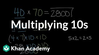 Multiplying 10s  Math  4th grade  Khan Academy [upl. by Scheck]