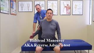 Halstead Maneuver AKA Reverse Adsons Test [upl. by Ronal335]