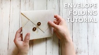 HOW TO fold an envelope in a beautiful way  TUTORIAL [upl. by Nedyarb]