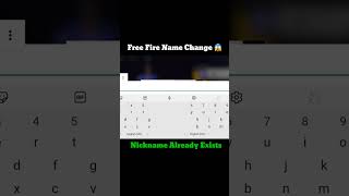 Free Fire 🔥 Nickname Already Exists Problems  How To Change Duplicate Name Free Fire shortsviral [upl. by Sinne]