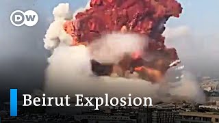 Beirut explosion  Multiangle footage  DW News [upl. by Hasheem357]