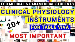 CLINICAL PHYSIOLOGY INSTRUMENTS  CLINICAL LAB  PHYSIOLOGY PRACTICALS [upl. by Gretta]