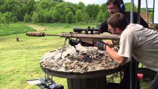 Barrett 50 Caliber M107 unsuppressed vs suppressed [upl. by Ecirtal682]