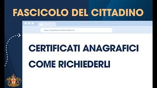 Certificati anagrafici  Come richiederli [upl. by Marra]