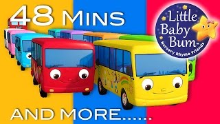 Ten Little Buses  50min of LittleBabyBum  Nursery Rhymes for Babies ABCs and 123s [upl. by Linzy]