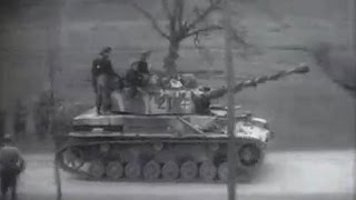 German 11th Panzer Division Drives in to Surrender at End of WW2 [upl. by Occir417]