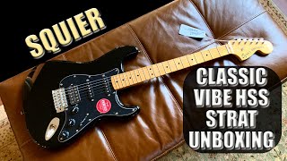 Squier Classic Vibe Stratocaster HSS Unboxing  Best Deal Around [upl. by Dan230]